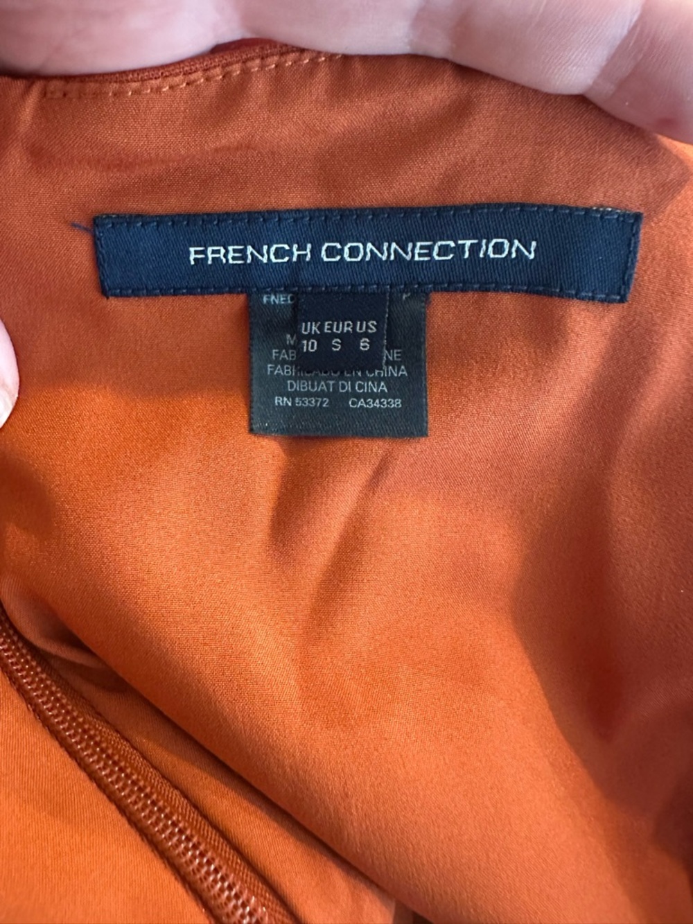 French Connection Rust Spaghetti-Strap Mini Dress - Picture 7 of 8